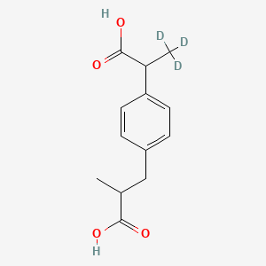 molecular formula C13H16O4 B565267 Ibuprofen carboxylic acid-d3 CAS No. 1216505-29-1