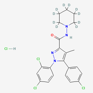 molecular formula C22H22Cl4N4O B565285 Rimonabant-d10hydrochloride 