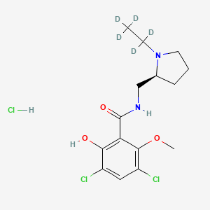 molecular formula C15H21Cl3N2O3 B565286 Raclopride-d5hydrochloride 