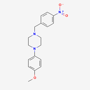 molecular formula C18H21N3O3 B5652869 1-(4-Methoxyphenyl)-4-[(4-nitrophenyl)-methyl]piperazine 