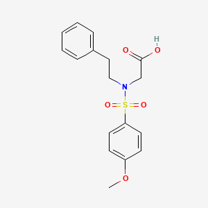 molecular formula C17H19NO5S B5653048 N-[(4-methoxyphenyl)sulfonyl]-N-(2-phenylethyl)glycine 