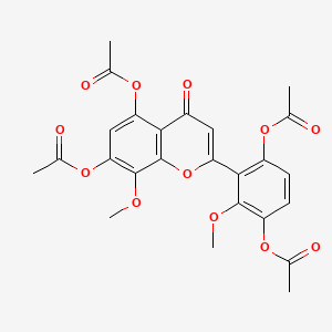 molecular formula C25H22O12 B565311 Viscidulin III tetraacetate 