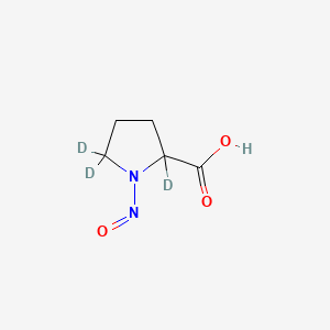 molecular formula C5H8N2O3 B565327 N-Nitroso-DL-proline-d3 
