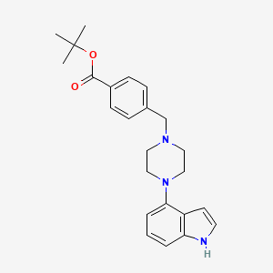 molecular formula C24H29N3O2 B565332 tert-butyl 4-[[4-(1H-indol-4-yl)piperazin-1-yl]methyl]benzoate CAS No. 1044764-12-6