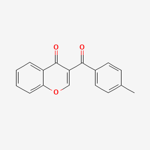 molecular formula C17H12O3 B5653322 3-(4-Methylbenzoyl)chromen-4-one 