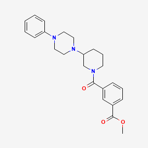 molecular formula C24H29N3O3 B5653558 Methyl 3-[3-(4-phenylpiperazin-1-yl)piperidine-1-carbonyl]benzoate 