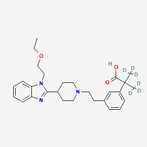 molecular formula C28H37N3O3 B565373 Bilastine-d6 