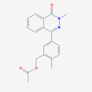 molecular formula C19H18N2O3 B5653768 [2-Methyl-5-(3-methyl-4-oxophthalazin-1-yl)phenyl]methyl acetate 