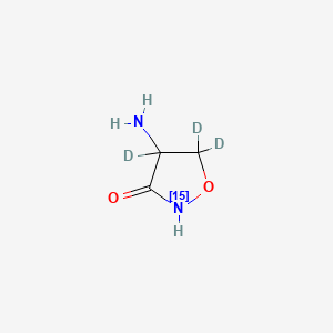 molecular formula C3H6N2O2 B565397 DL-Cycloserine-15N,d3 CAS No. 1219176-26-7