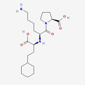 molecular formula C21H37N3O5 B565399 Lisinopril Cyclohexyl Analogue CAS No. 1132650-67-9