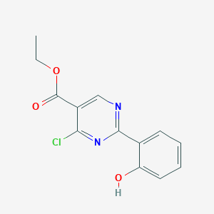 molecular formula C13H11ClN2O3 B5654277 Ethyl 4-chloro-2-(2-hydroxyphenyl)pyrimidine-5-carboxylate 