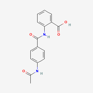 molecular formula C16H14N2O4 B5654284 2-(4-ACETAMIDOBENZAMIDO)BENZOIC ACID CAS No. 60498-40-0