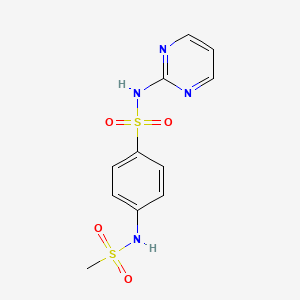 molecular formula C11H12N4O4S2 B5654389 4-METHANESULFONAMIDO-N-(PYRIMIDIN-2-YL)BENZENE-1-SULFONAMIDE 