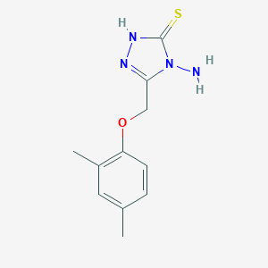 molecular formula C11H14N4OS B056544 4-amino-5-[(2,4-dimethylphenoxy)methyl]-4H-1,2,4-triazole-3-thiol CAS No. 117480-89-4