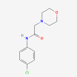 molecular formula C12H15ClN2O2 B5654511 4-Morpholineacetamide, N-(4-chlorophenyl)- CAS No. 65685-00-9