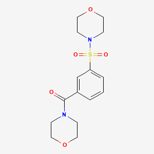 molecular formula C15H20N2O5S B5654622 morpholin-4-yl-(3-morpholin-4-ylsulfonylphenyl)methanone 