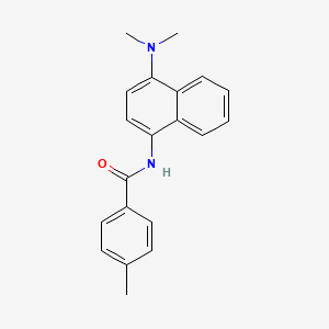 molecular formula C20H20N2O B5654834 N-[4-(dimethylamino)naphthalen-1-yl]-4-methylbenzamide 