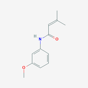 molecular formula C12H15NO2 B5654848 N-(3-methoxyphenyl)-3-methylbut-2-enamide 
