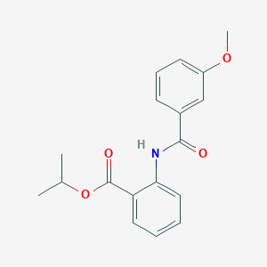 molecular formula C18H19NO4 B5654860 propan-2-yl 2-[(3-methoxybenzoyl)amino]benzoate 