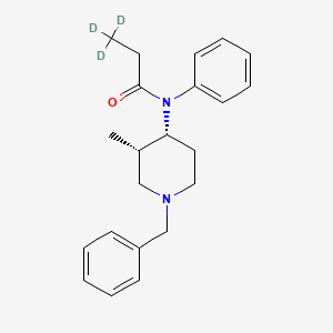 molecular formula C22H28N2O B565489 rac-cis-1-Benzyl-2-methyl-4-(N-propananilido)piperidine-d3 CAS No. 1246816-69-2