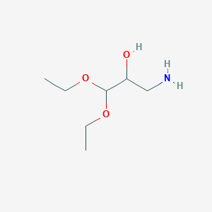 molecular formula C7H17NO3 B056550 2-Propanol, 3-amino-1,1-diethoxy- CAS No. 115827-18-4