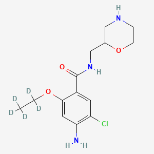 molecular formula C14H20ClN3O3 B565515 Des-4-fluorobenzyl Mosapride-d5 