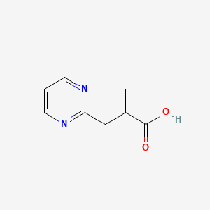 molecular formula C8H10N2O2 B565516 2-Methyl-3-pyrimidin-2-yl-propionic acid CAS No. 819850-14-1