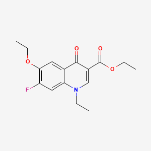 molecular formula C16H18FNO4 B5655255 Ethyl 6-ethoxy-1-ethyl-7-fluoro-4-oxoquinoline-3-carboxylate 