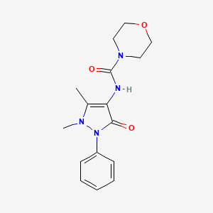 molecular formula C16H20N4O3 B5655274 N-(1,5-dimethyl-3-oxo-2-phenylpyrazol-4-yl)morpholine-4-carboxamide 