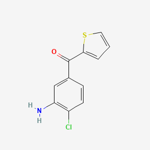 molecular formula C11H8ClNOS B5655481 3-Amino-4-chlorophenyl 2-thienyl ketone 