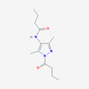 molecular formula C13H21N3O2 B5655601 N-(1-butanoyl-3,5-dimethylpyrazol-4-yl)butanamide 
