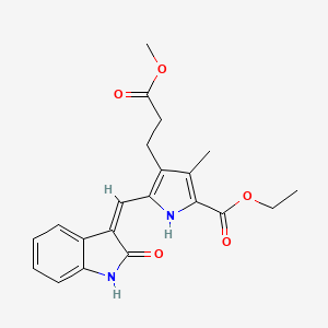 molecular formula C21H22N2O5 B565584 ethyl 4-(3-methoxy-3-oxopropyl)-3-methyl-5-[(Z)-(2-oxo-1H-indol-3-ylidene)methyl]-1H-pyrrole-2-carboxylate CAS No. 258831-76-4