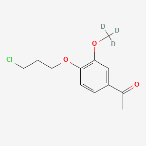 molecular formula C12H15ClO3 B565595 1-[4-(3-Chloropropoxy)-3-methoxyphenyl]ethanone-d3 CAS No. 1071167-68-4