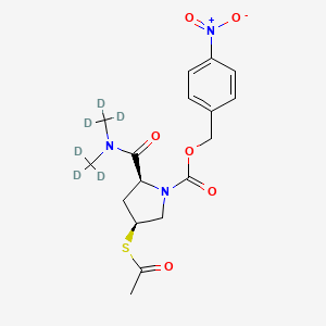 (2S,4S)-4-(Acetylthio)-2-[(dimethylamino)carbonyl]-1-pyrrolidinecarboxylic Acid 4-Nitrobenzyl Ester-d6