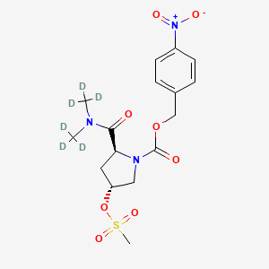 (4-Nitrophenyl)methyl (2S,4R)-2-[bis(trideuteriomethyl)carbamoyl]-4-methylsulfonyloxypyrrolidine-1-carboxylate