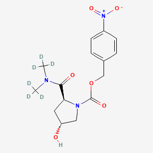 rel-4-Nitrobenzyl (2S,4R)-2-(dimethylcarbamoyl)-4-hydroxypyrrolidine-1-carboxylate-d6