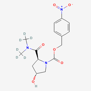 (4-Nitrophenyl)methyl (2S,4R)-2-[bis(trideuteriomethyl)carbamoyl]-4-hydroxypyrrolidine-1-carboxylate