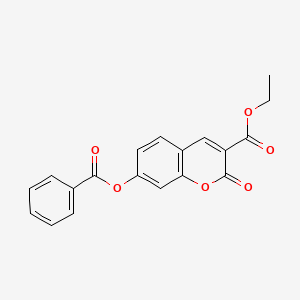 molecular formula C19H14O6 B5656271 Ethyl 7-benzoyloxy-2-oxochromene-3-carboxylate 