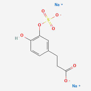 molecular formula C9H8Na2O7S B565628 disodium;3-(4-hydroxy-3-sulfonatooxyphenyl)propanoate CAS No. 1187945-70-5