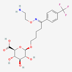 molecular formula C20H27F3N2O8 B565629 DESMETHYL FLUVOXAMINE BETA-D-GLUCURONIDE CAS No. 89103-66-2