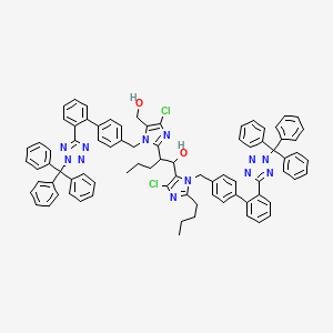 1-[2-Butyl-5-chloro-3-[[4-[2-(2-trityltetrazol-5-yl)phenyl]phenyl]methyl]imidazol-4-yl]-2-[4-chloro-5-(hydroxymethyl)-1-[[4-[2-(2-trityltetrazol-5-yl)phenyl]phenyl]methyl]imidazol-2-yl]pentan-1-ol