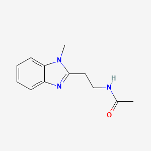 molecular formula C12H15N3O B5656465 N-[2-(1-METHYL-1H-13-BENZODIAZOL-2-YL)ETHYL]ACETAMIDE 