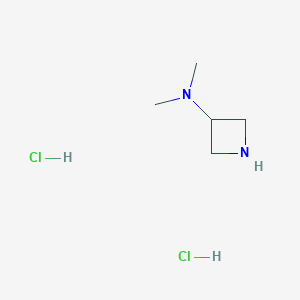 molecular formula C5H14Cl2N2 B056566 N,N-二甲基氮杂环丁-3-胺二盐酸盐 CAS No. 124668-49-1