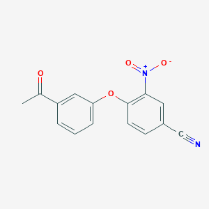 molecular formula C15H10N2O4 B5656713 4-(3-acetylphenoxy)-3-nitrobenzonitrile 