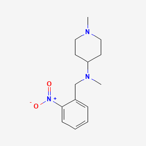 molecular formula C14H21N3O2 B5656718 N,1-dimethyl-N-[(2-nitrophenyl)methyl]piperidin-4-amine 