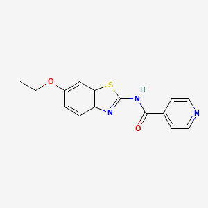 molecular formula C15H13N3O2S B5656833 N-(6-ethoxy-1,3-benzothiazol-2-yl)pyridine-4-carboxamide 