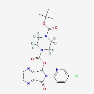 molecular formula C21H23ClN6O5 B565695 N-Boc-N-desmethyl Zopiclone-d8 CAS No. 1246820-47-2