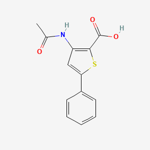 molecular formula C13H11NO3S B5656955 3-Acetamido-5-phenylthiophene-2-carboxylic acid 