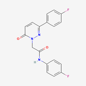 molecular formula C18H13F2N3O2 B5657002 N-(4-fluorophenyl)-2-(3-(4-fluorophenyl)-6-oxopyridazin-1(6H)-yl)acetamide 