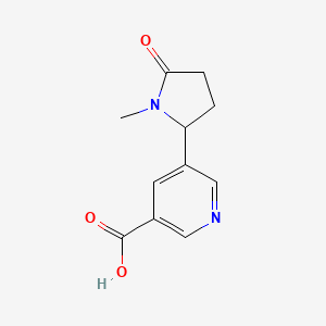 molecular formula C11H12N2O3 B565702 rac-Cotinine 3-Carboxylic Acid CAS No. 1246815-18-8